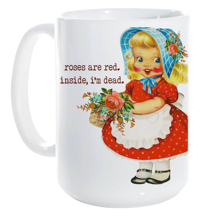 VALENTINSTAG: Rosen sind rot Tasse | Vintage-Valentinstag für den Großhandel von Love Letters