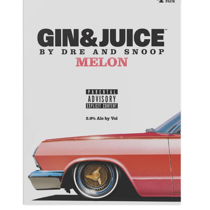 Gin & Juice by Dre and Snoop – wholesale Pre-mixed/ready-made alcoholic drinks – 12x Gin & Juice By Dre & Snoop - Melon - 250ml - 5.9% ABV1