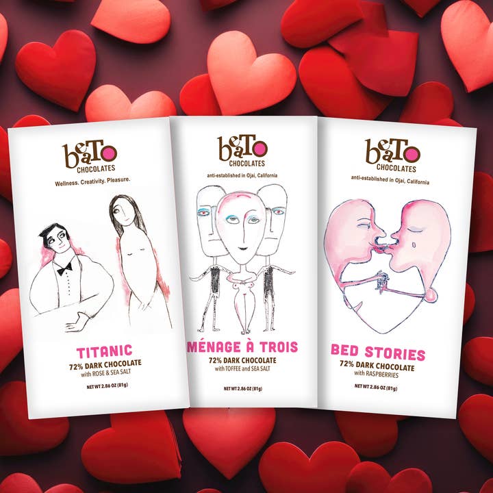 Beato Chocolates – Großhandel Schokoriegel – Dreier zum Valentinstag