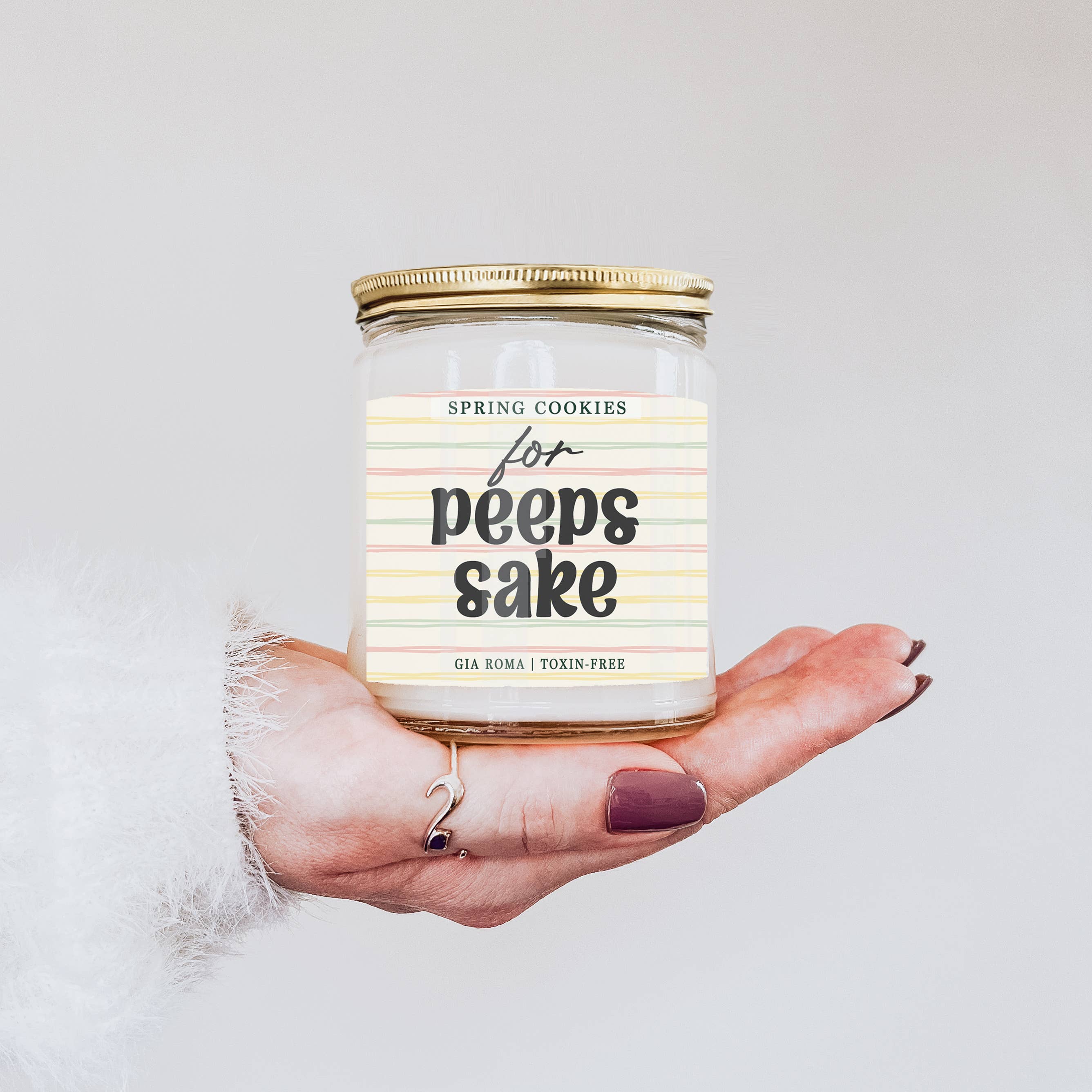 Gia Roma - Vendita all'ingrosso Candela in vasetto - Candele pasquali retrò con graziosi barattoli profumati alla soia primaverile61