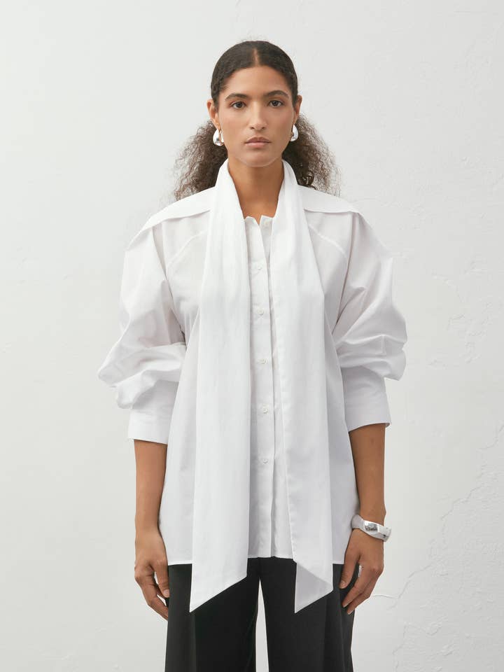 Knot-detail shirt for wholesale by A LINE