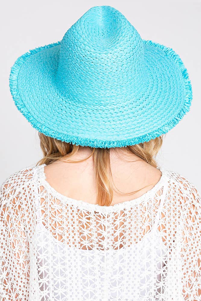 Hana - Wholesale Straw Hat - Women's - Frayed Solid Straw Hat11