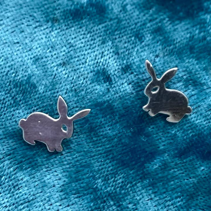 Sterling Silver Bunny Post Earrings for wholesale by Elizabeth Jewelry