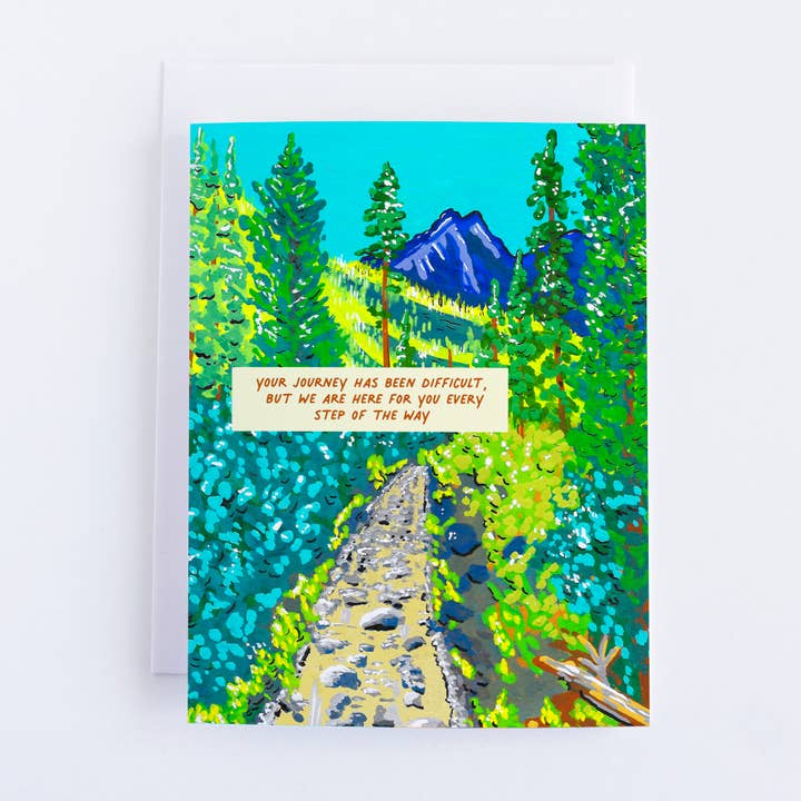 Heirloom Design Co. - Wholesale Encouragement Card - Mountain Trail Difficult Journey Greeting Card