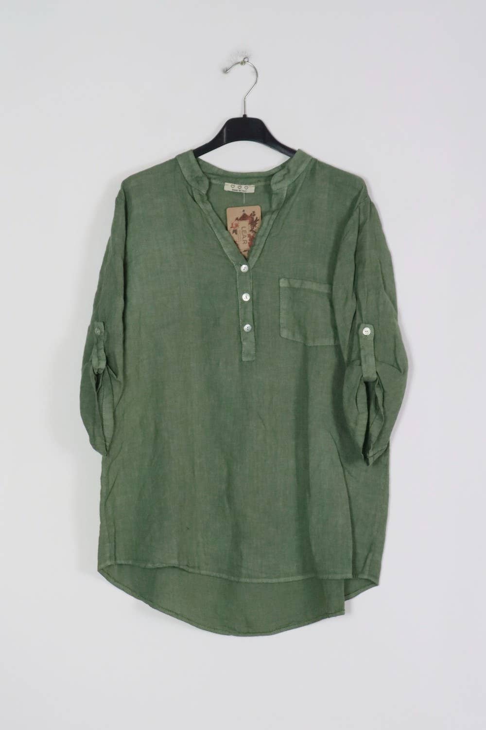 LÉA & LUC - Wholesale Button Down Shirt - Women's - 100% Linen Blouse REF. 636769