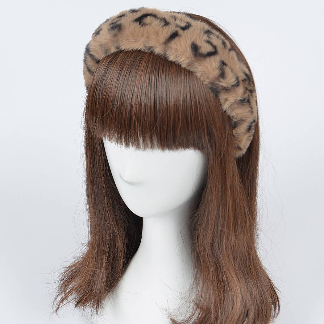 3AM BY H&D ACCESSORIES – wholesale Fashion headband – women's – Leo Faux Fur Headband0