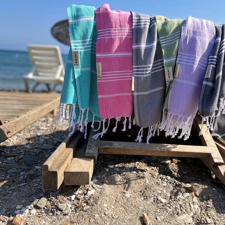 Aegean Concept - Wholesale Beach Towel - Aegean Concept Turkish Beach Towel, Oversized, Quick-Dry