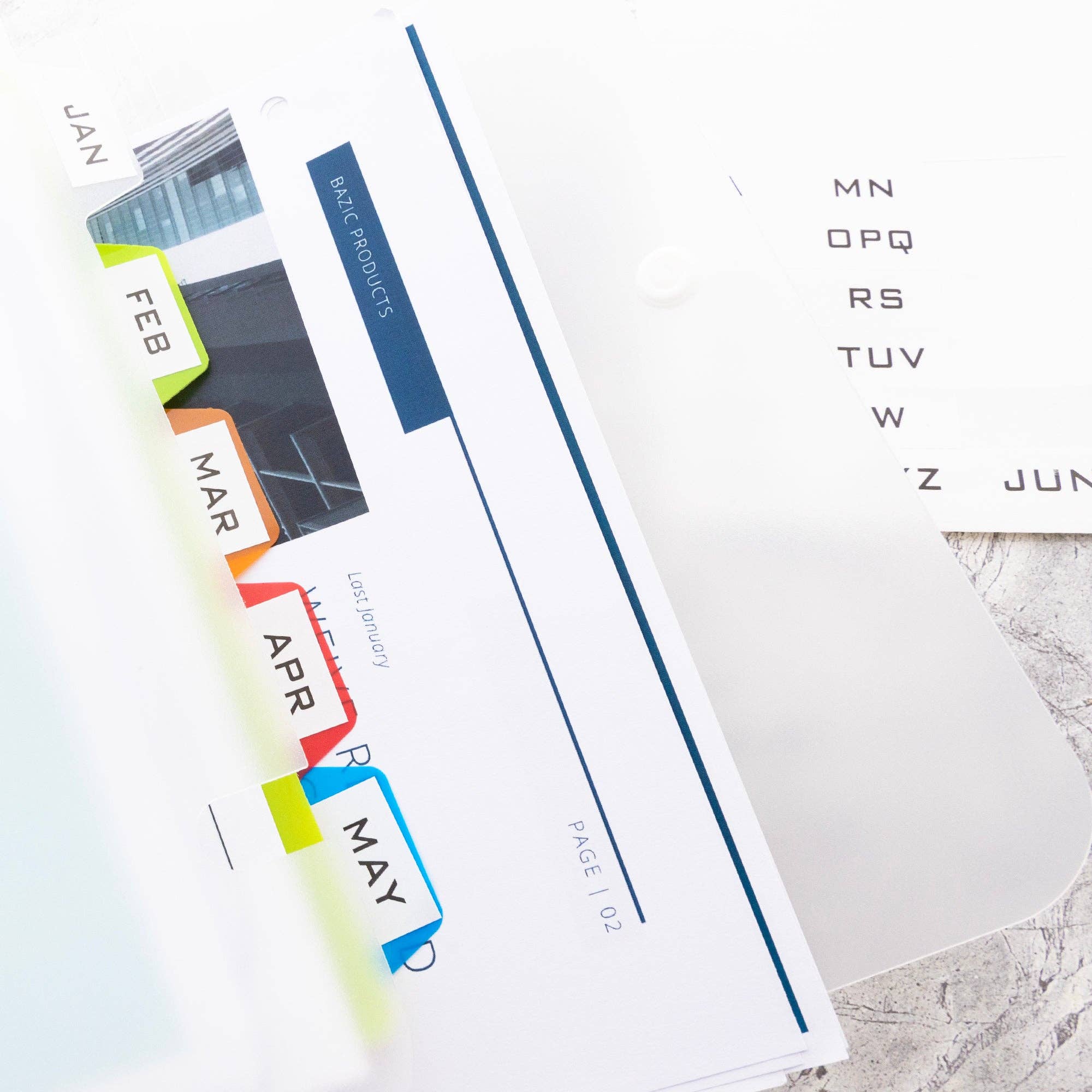 Luna Office Supply -  Everyday Essential - Wholesale Stationery/notecard set - Expanding File Folder Letter Size Vertical Poly 5-Pocket4