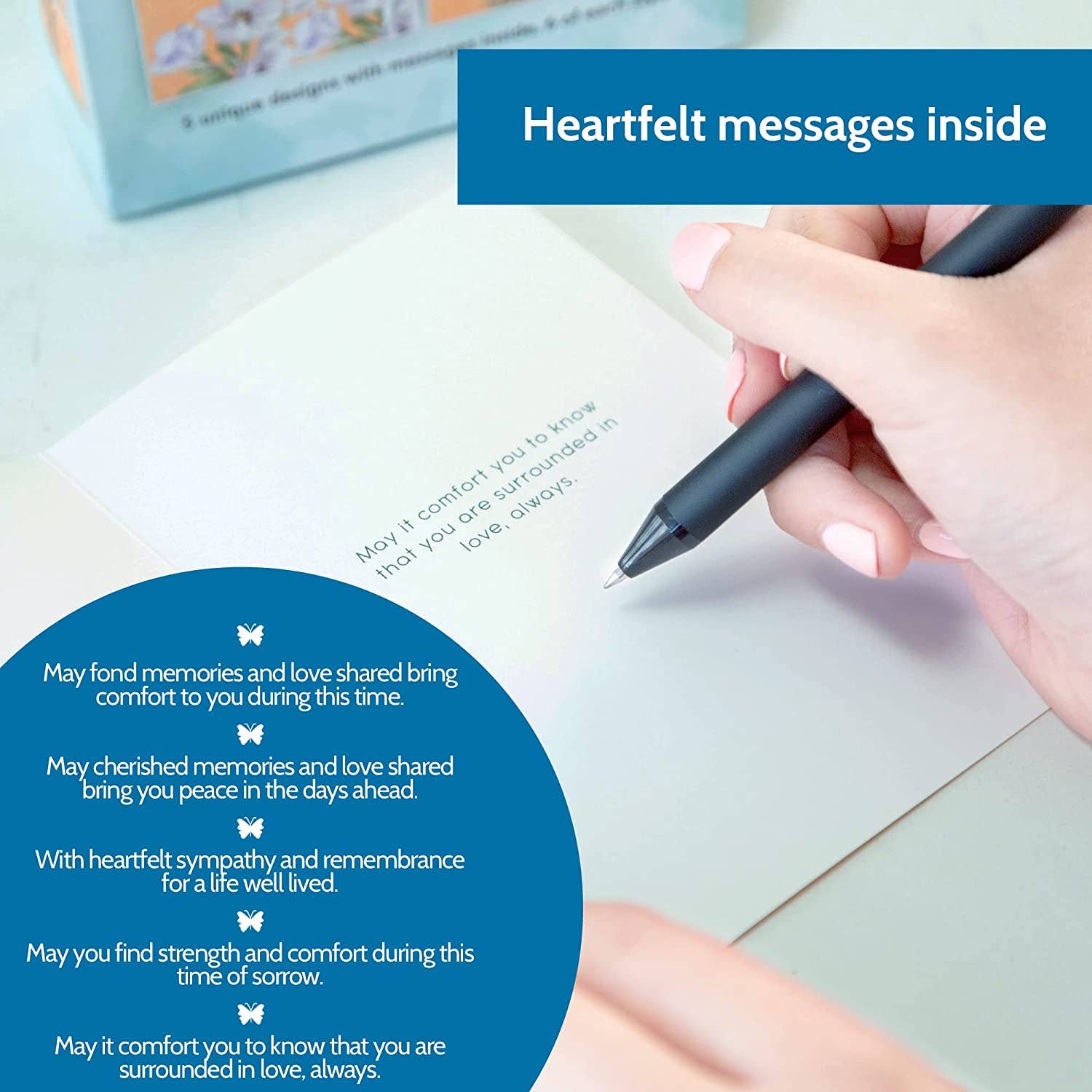 T Marie - Wholesale Sympathy Card - Set of 30 4x6” 30 Sympathy Cards with Envelopes1