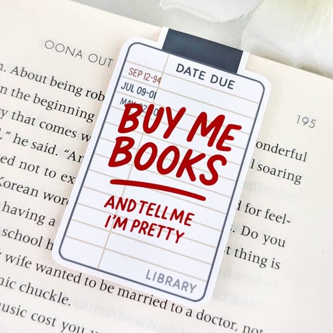 Magnetic Bookmark - Buy Me Books And Tell Me I'm Pretty for wholesale by Aphrodite Bookclub