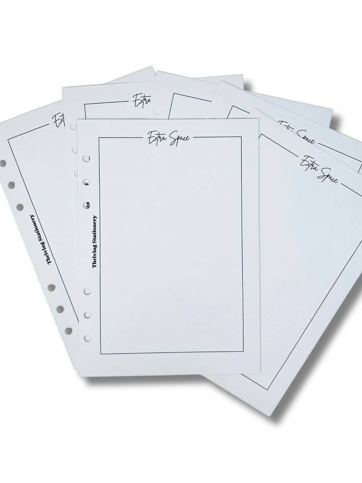 A5 Extra Space Inserts – 15 Pack for wholesale by Thriving Stationery