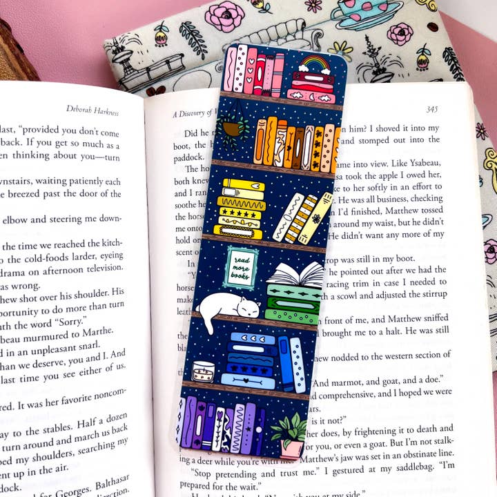 Rainbow Bookshelf Bookmark for wholesale by Cozy Reads Shop