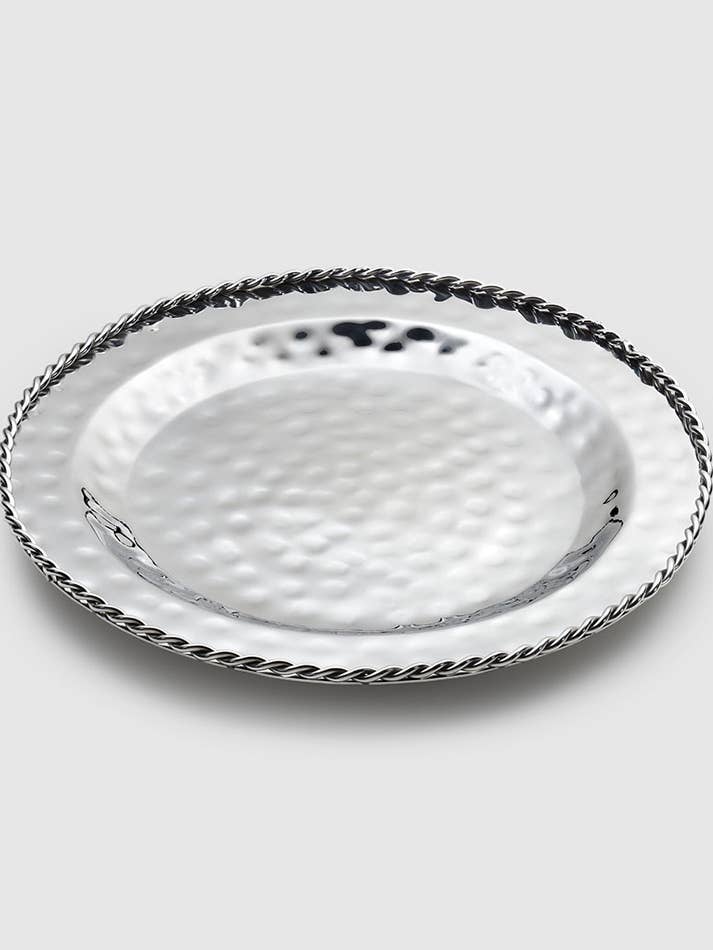 Paloma serveringsfat med flätad tråd 13 ”D för wholesale av Mary Jurek Design Inc
