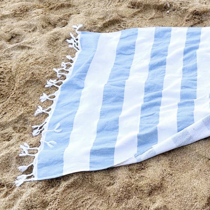 Allure Bath Fashions - Wholesale Beach Towel - Striped Hammam Turkish Style Beach Towel