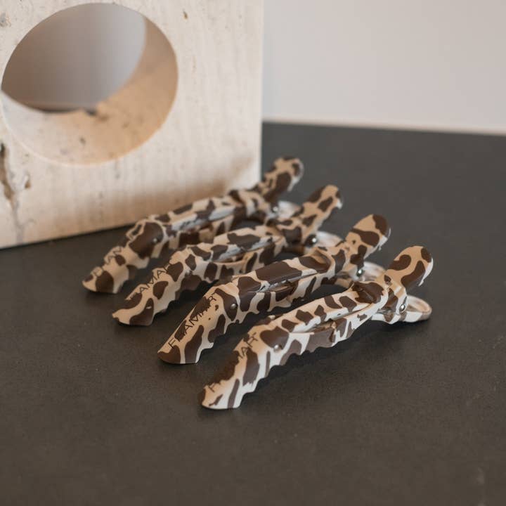 Framar Hair Brushes & Hair Accessories - Wholesale Hair Clip - Women's - FRAMAR Cow Print Alligator Hair Clips For Women, Gator Clips4