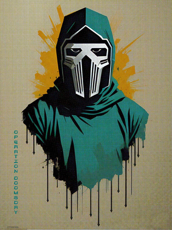 MF Doom Operation DoomSDAY 30x40cm Cartaz com impressão artística de André Ibanez por atacado de On The Wall Art Ltd