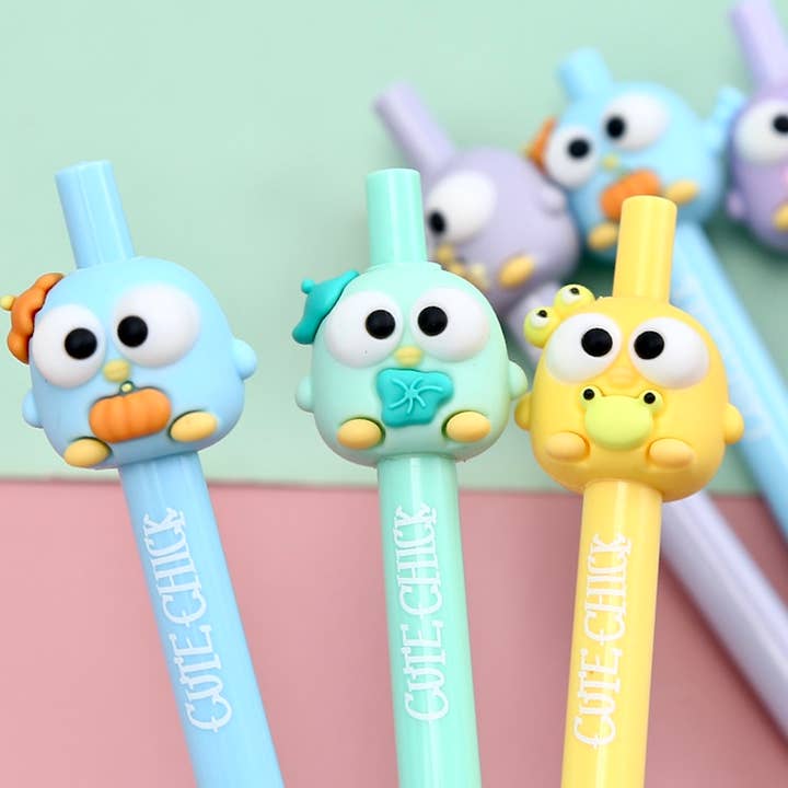 22673 Cute Chicks Retractable Gel Pen-36 for wholesale by BCmini