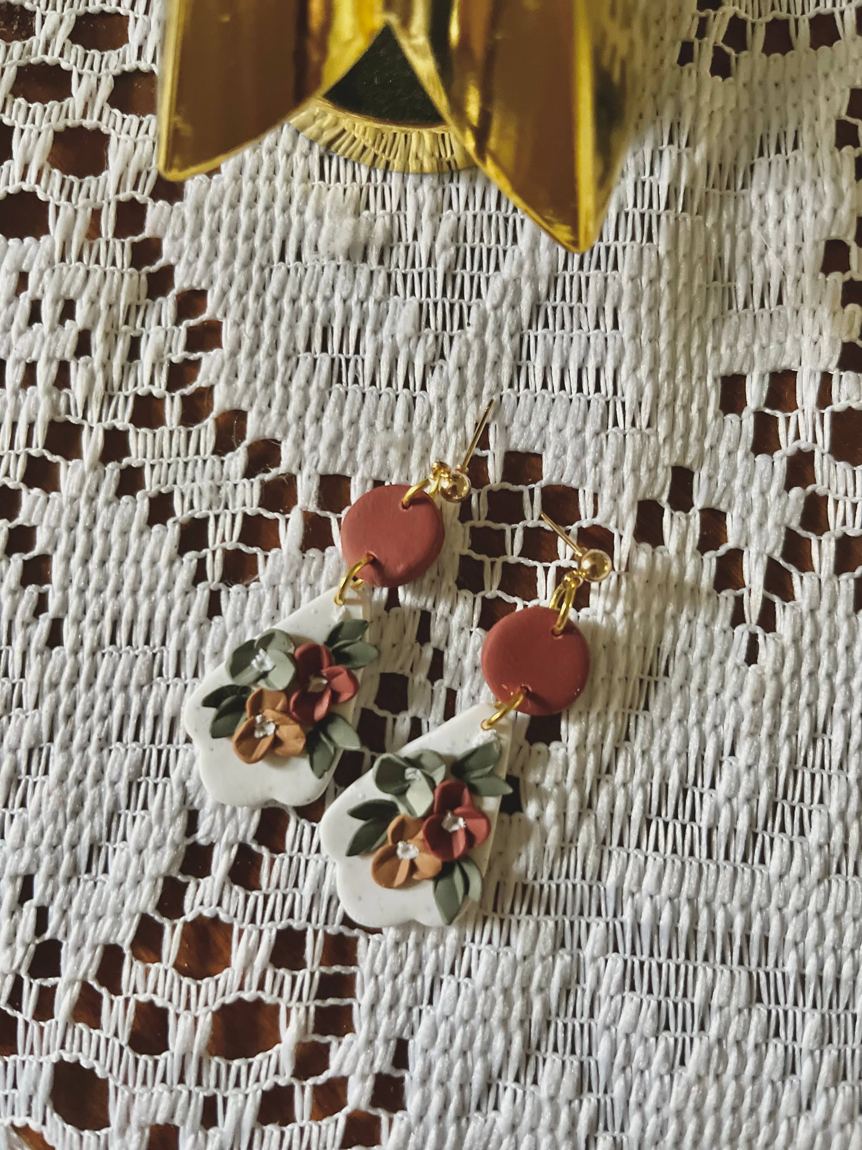 Terra Made - Wholesale Dangle Earrings - christmas floral earrings