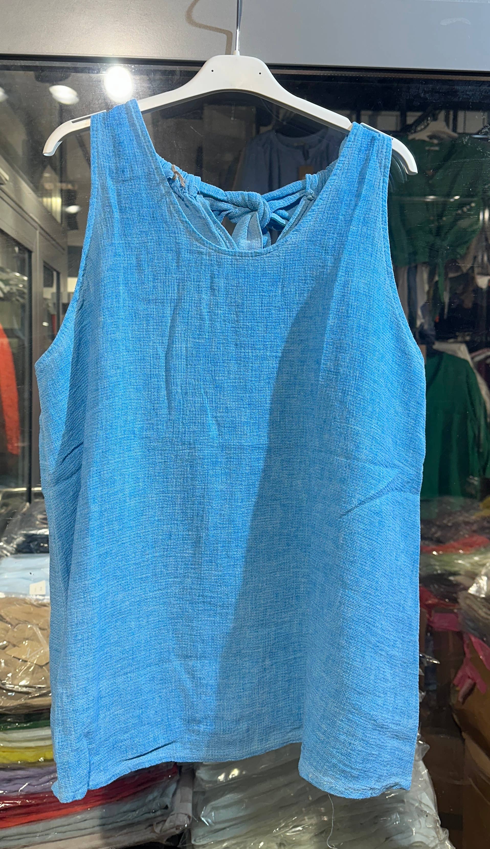 LÉA & LUC - Vente Débardeur – femme - Débardeur en 50% coton et 50% Lin REF. 916831