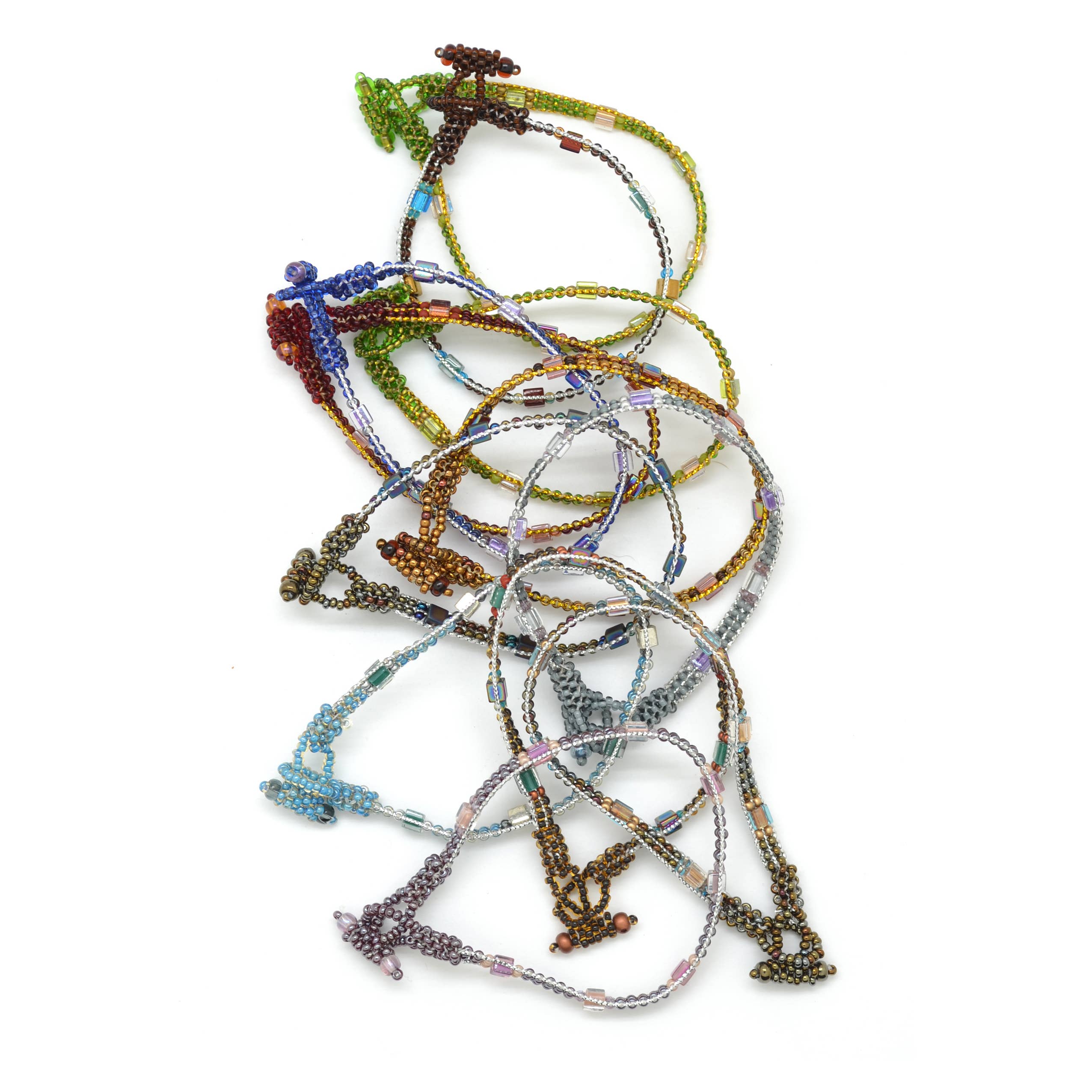 Dunitz & Company - Wholesale Beaded Bracelet - Skinny Metallic Glass Bead Bracelets - Handmade3