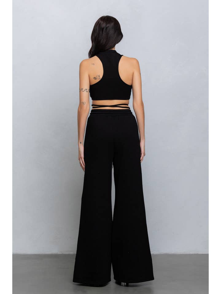 No Vacancy – Engroshandel Bukser - Dame – Brede fleecebukser med lynlås7