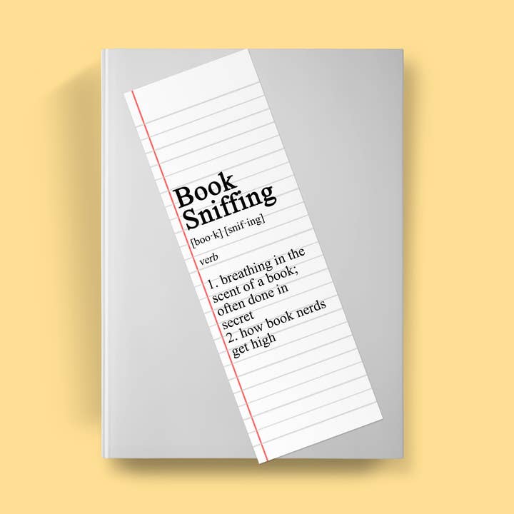 Book Sniffing Definition Bookmark for wholesale by Cronin's Books and Bits