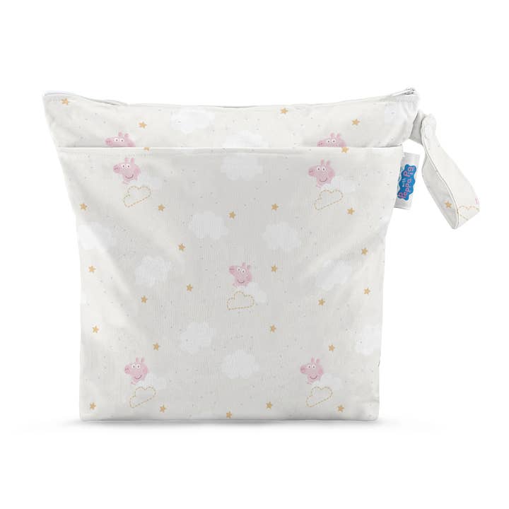 Peppa Pig Grab & Go Nappy Wet Bag - Peppa Clouds for wholesale by Modern Cloth Nappies