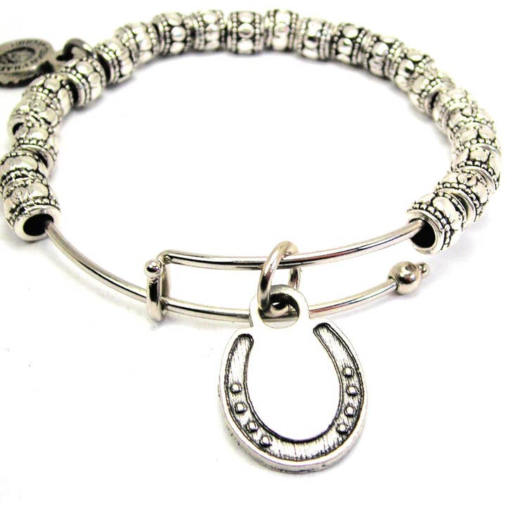 Chubby Chico Charms – wholesale Berlockarmband – Hästsko metall pärlstav armband häst hästar