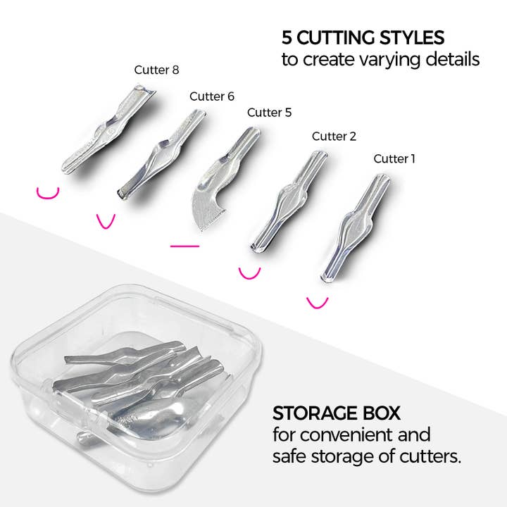Zieler - Wholesale Craft Tool - 5 Lino Cutters & Handle Set | 096081232