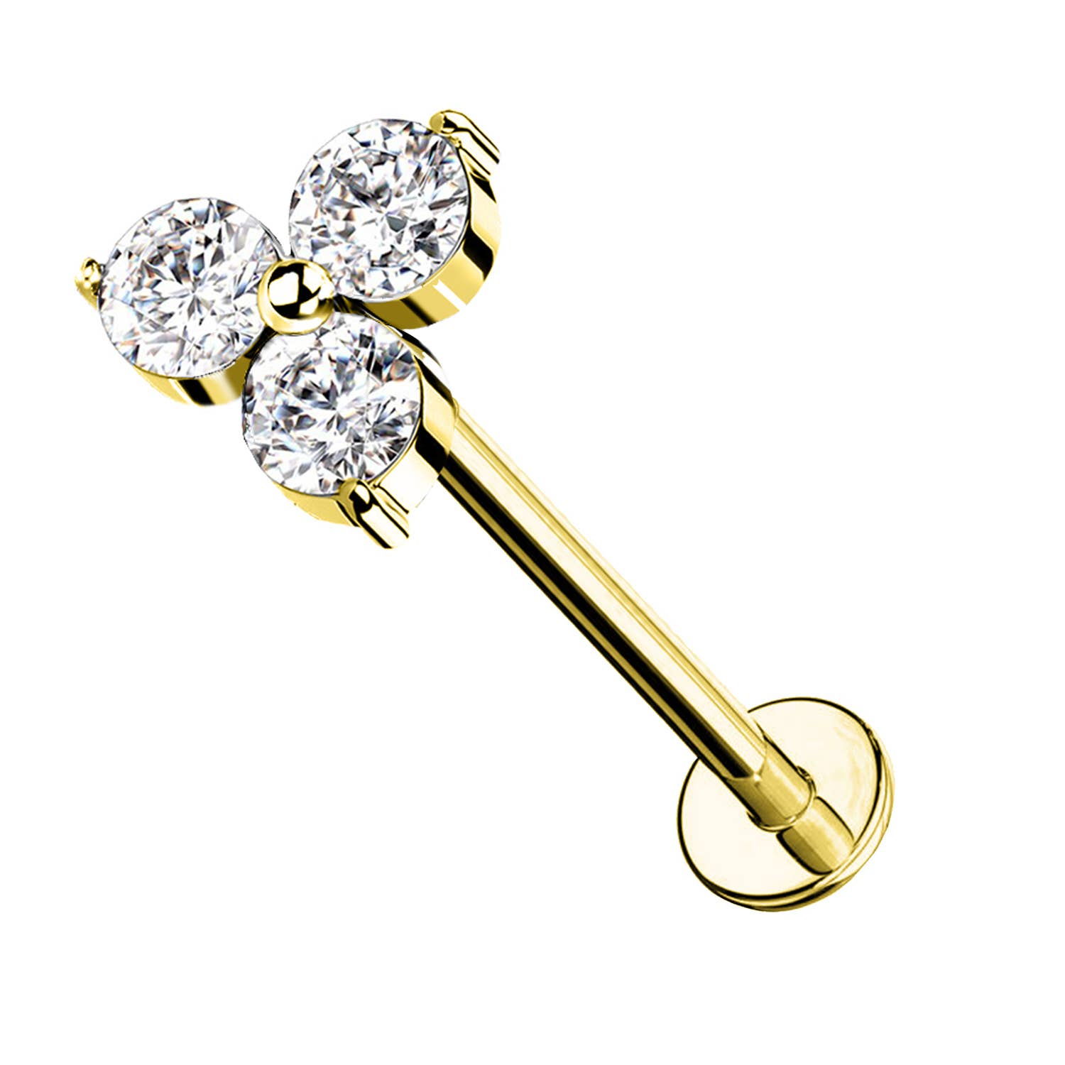 Awaken - Vente Boucles d'oreille uniques - Piercing labret plat à filetage interne PC-1750