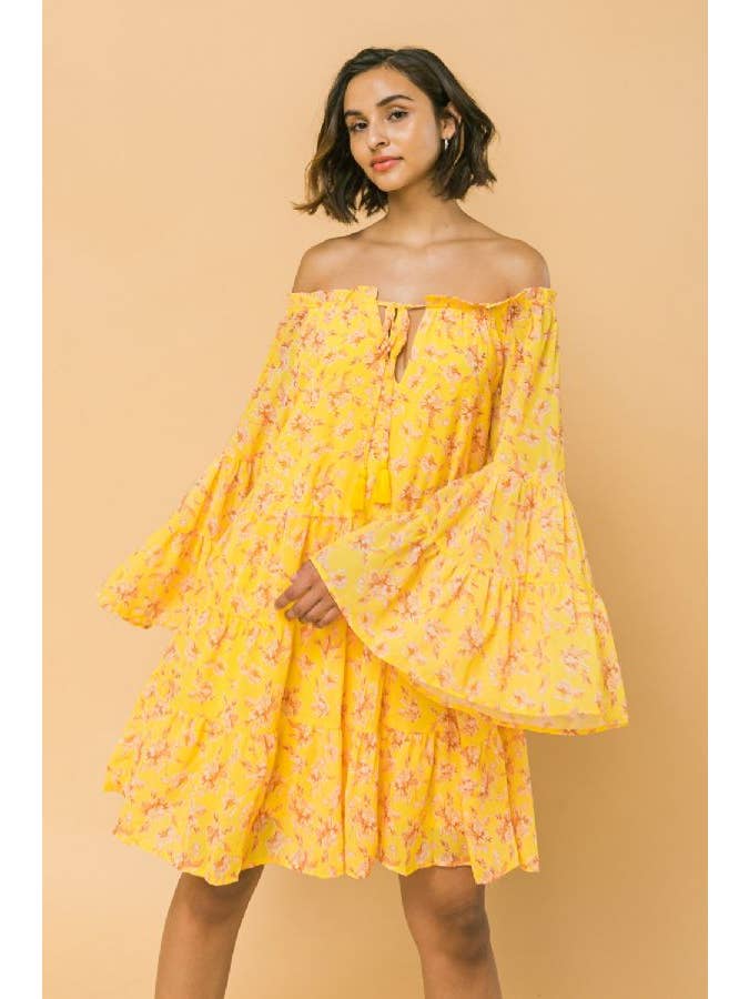 FLYING TOMATO - Wholesale Dress - Women's - A printed woven mini dress-ID177891