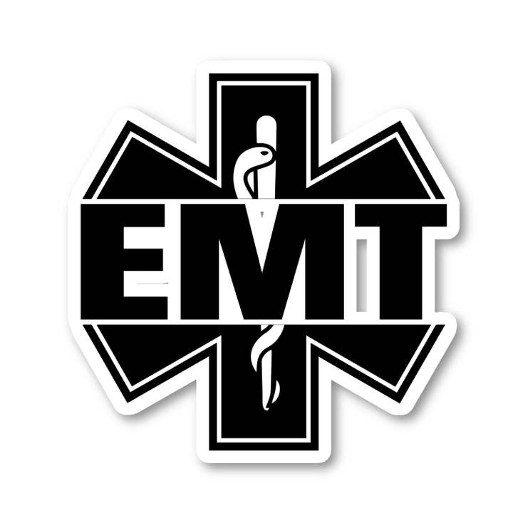 EMT Star Of Life EMS EMT 3 Pack - Set of 2.5, 3 and 4 Inch Vinyl Laptop Stickers - EMS EMT for Laptop, Phone, Water Bottle, Car & More Decal (3 Pack) for wholesale by FunPopStickers