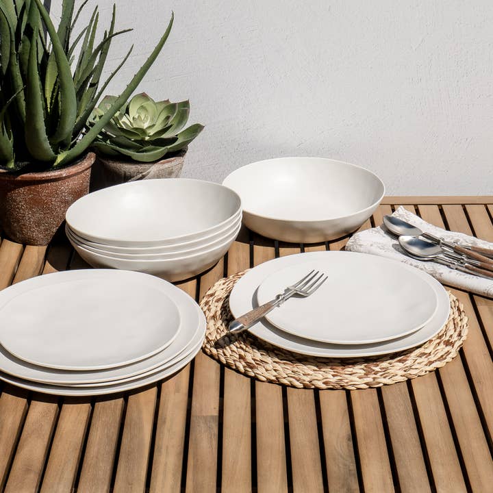 Organic Cream newWave Dinnerware Collection for wholesale by TarHong