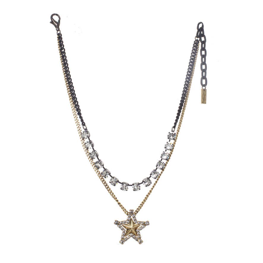 TOVA - Wholesale Pendant/Charm Necklace - Layered stars Multi II Necklace0