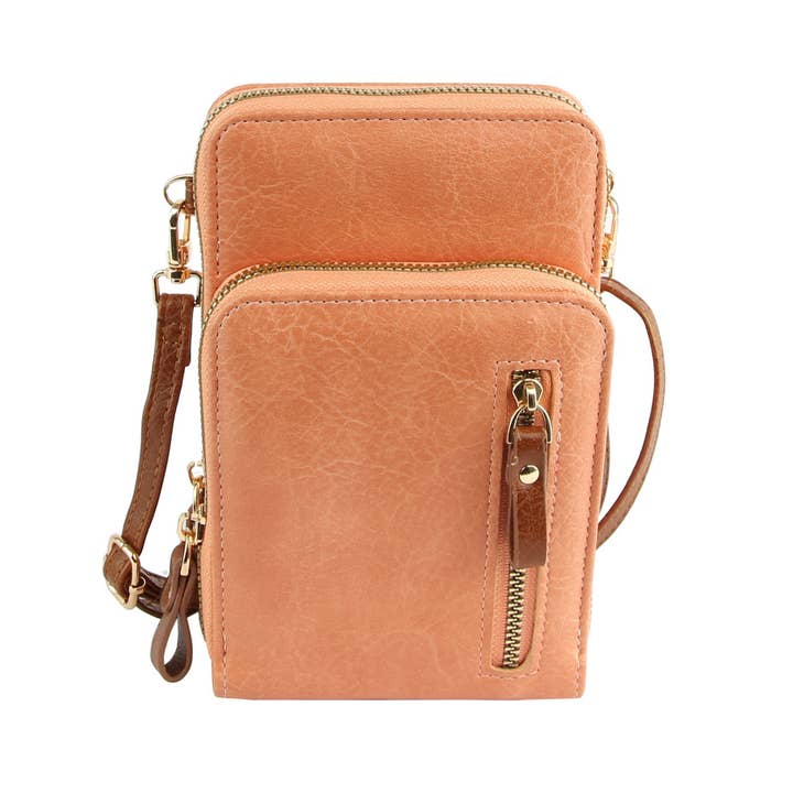 Handbag Factory Corp - Wholesale Crossbody Bag - Women's - Multi Pocket Cellphone Crossbody Bag