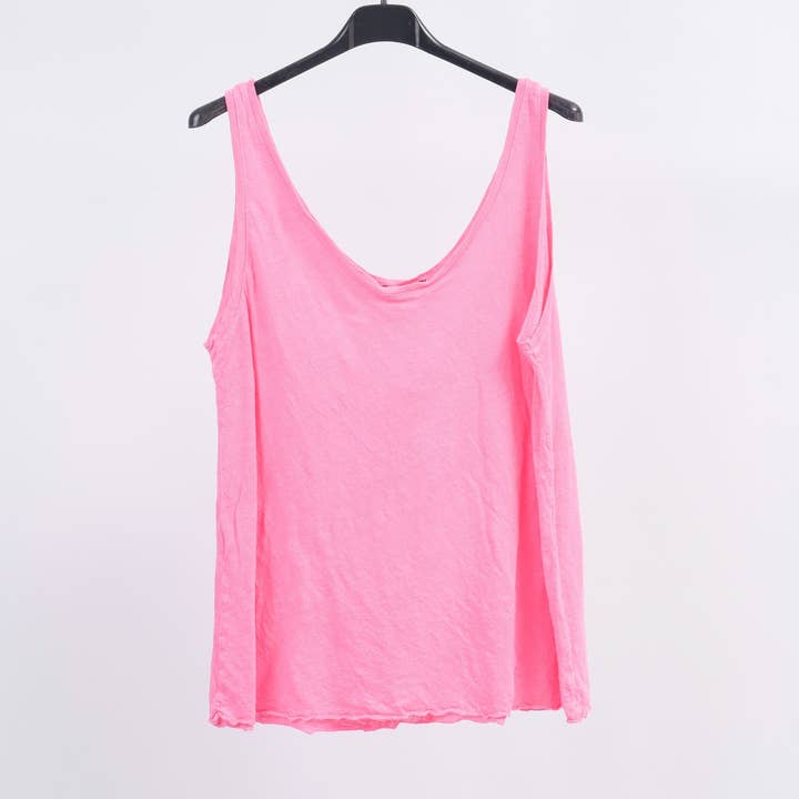 Leichtes Leinen-Tanktop mit Rundhalsausschnitt 1157884 für den Großhandel von Cecile Wang