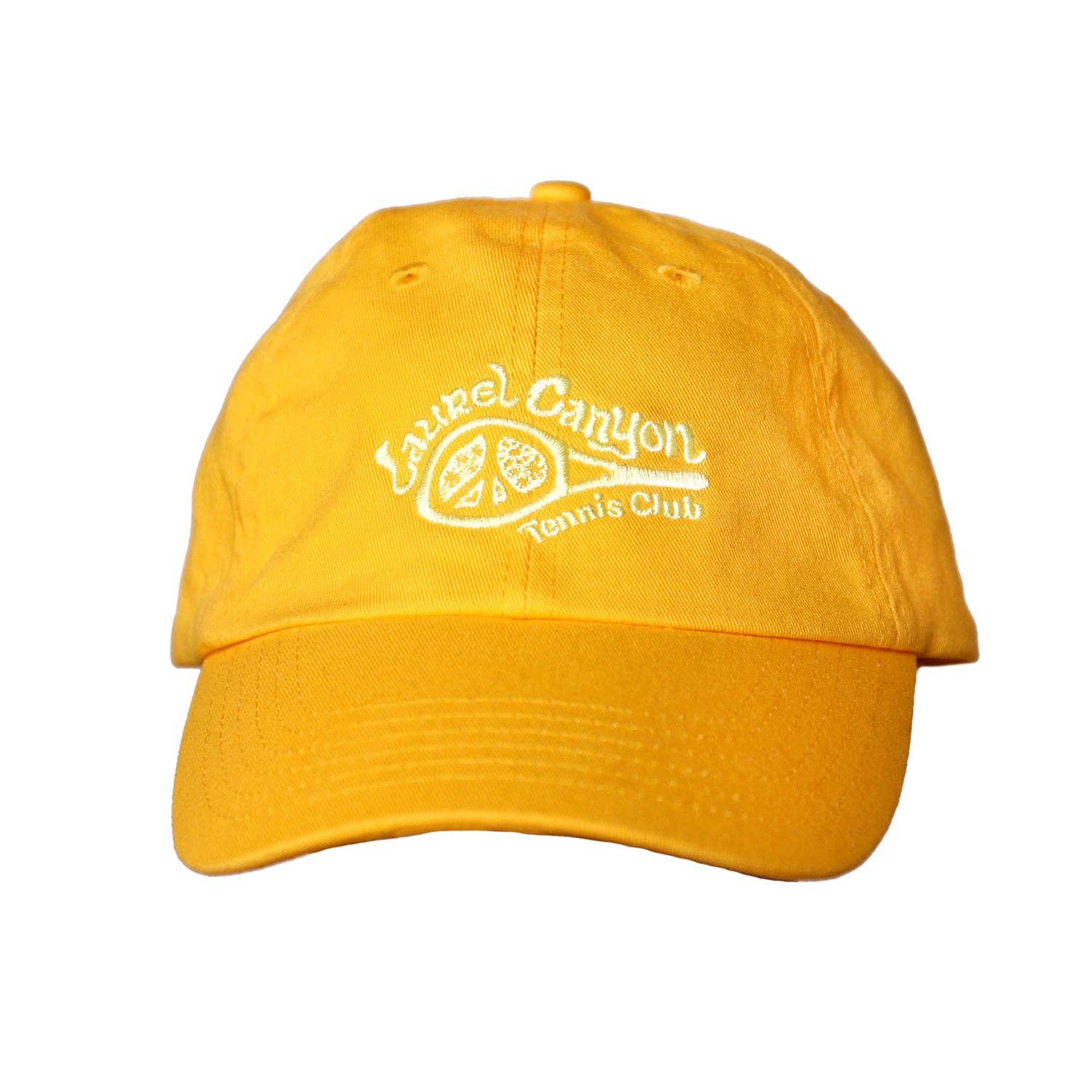 Laurel Canyon Tennis Club - Wholesale Baseball Cap - Unisex - Unisex Laurel Canyon Tennis Club Embroidered Cotton Tennis Hat in Mellow Yellow0