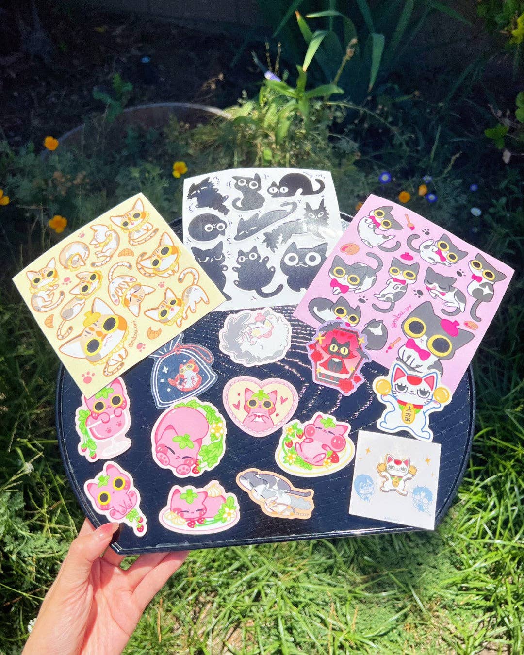 MikouArt - Wholesale Sticker - Vinyl Sticker | All Day Lazy Cats | 3 inch | Waterproof & Fade-Resistant |3