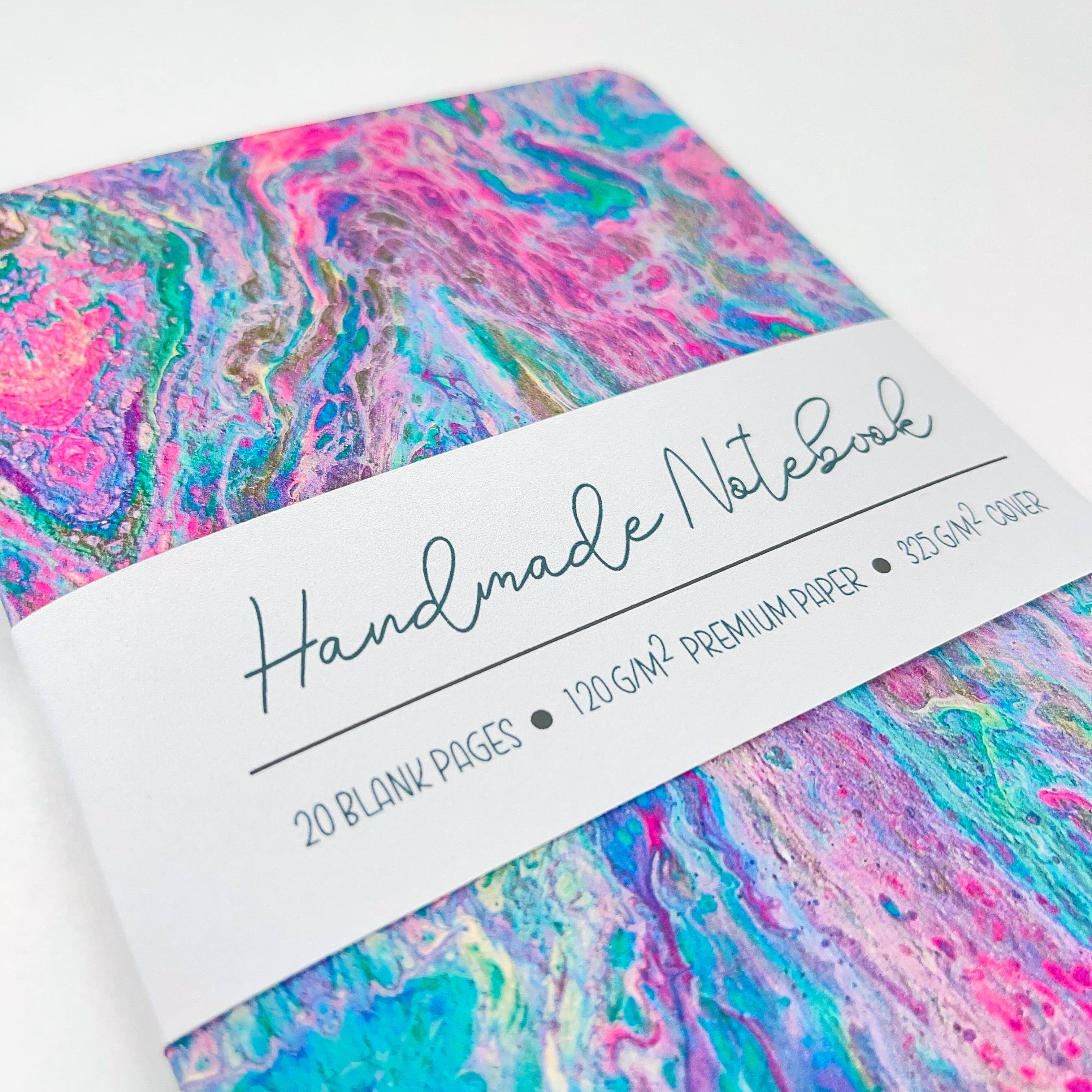 Art by Erica H & Rebel Stitchers - Wholesale Notebook - Liquid Art - Style 6 - Handmade Saddle Bound Notebook1