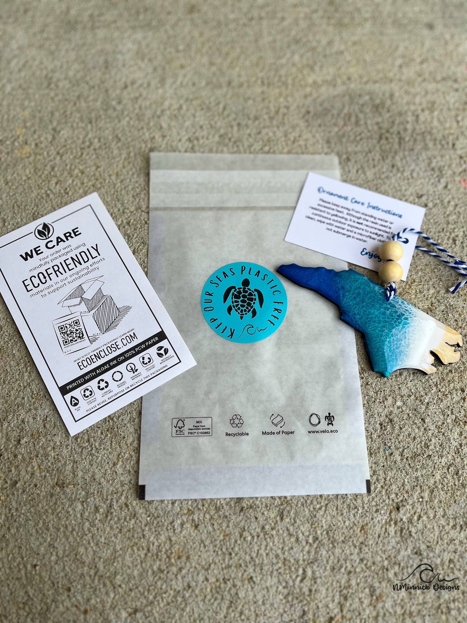 NMinnick Designs - Wholesale Ornament - North Carolina Beach Ornament6