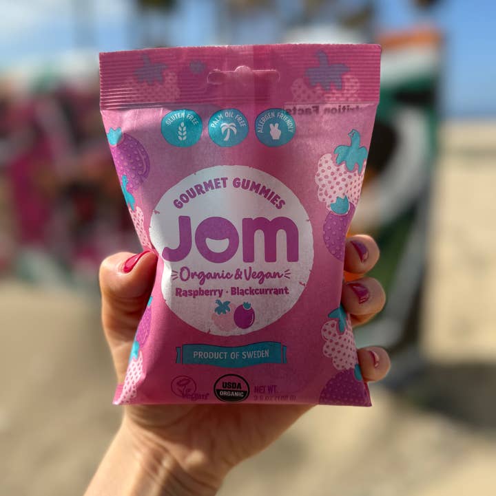 JOM - Wholesale Gummy - Swedish Organic and Vegan Raspberry & Blackcurrant Gummies2