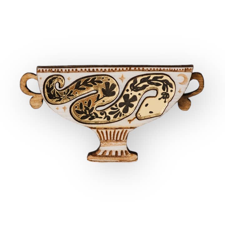 Snake Kylix Brooch for wholesale by Kate Rowland