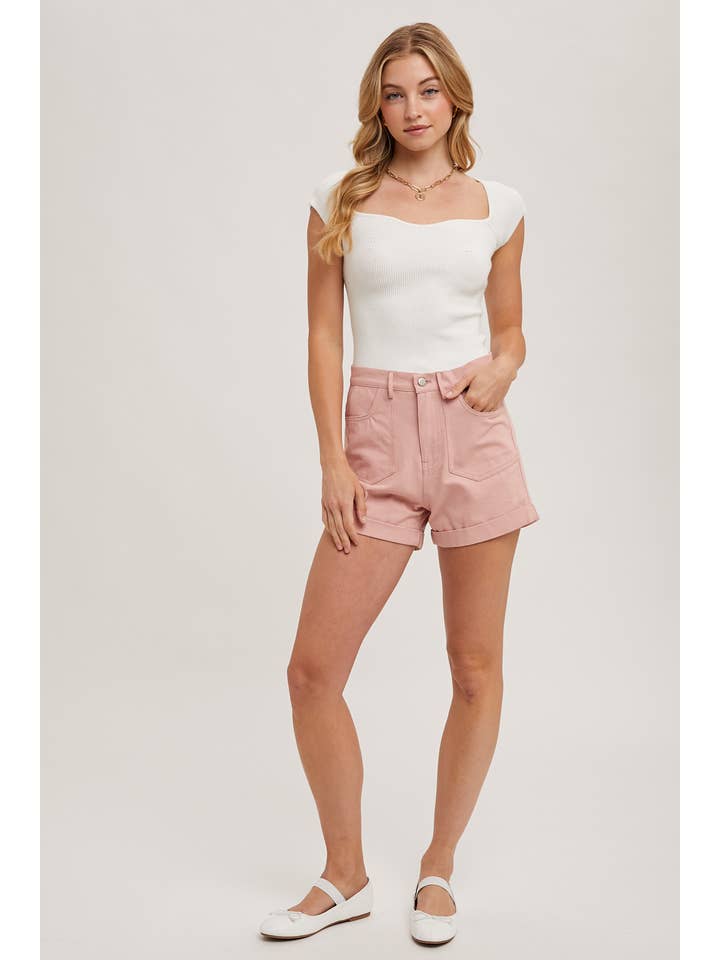 Bluivy - Wholesale Shorts - Women's - HIGH-RISE DENIM MOM SHORTS SIDE POCKETS