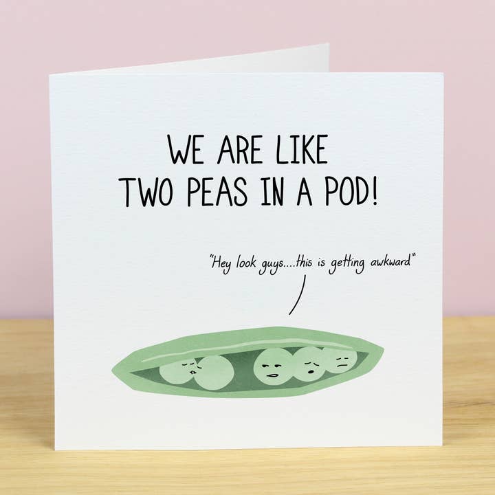 Carte de vœux We're Like Peas In A Pod pour la vente par Ink Bandit