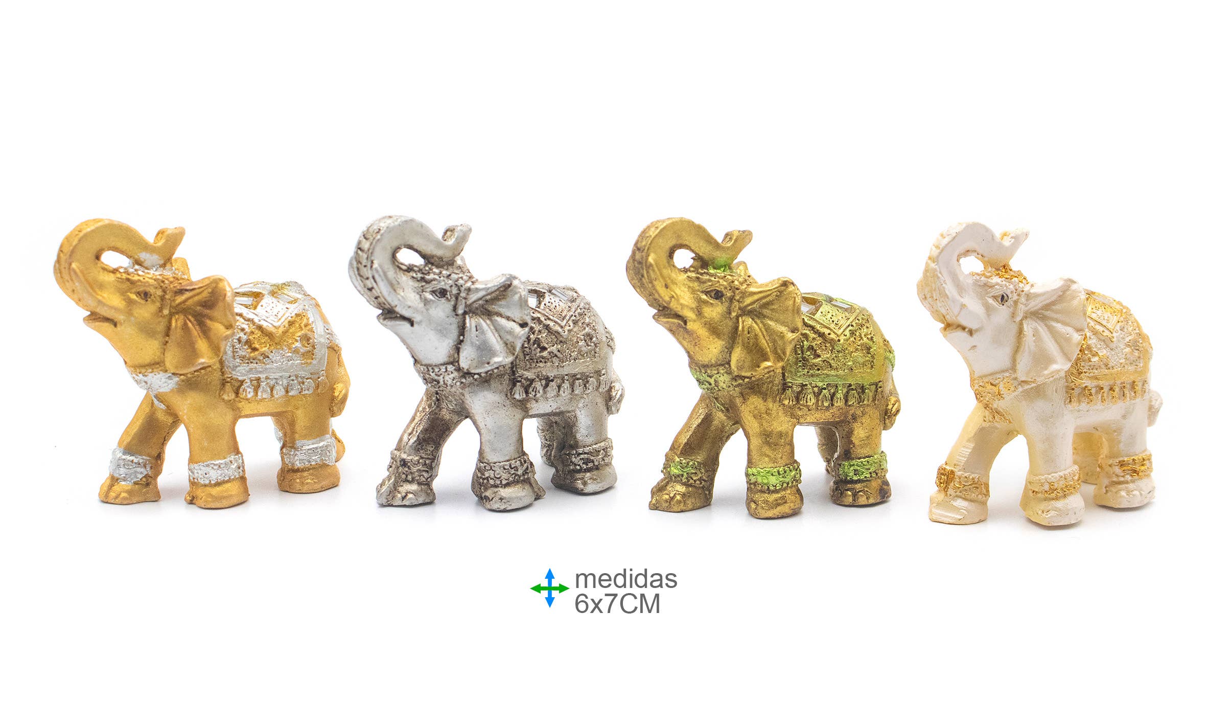 Esoterica Arte - Wholesale Decorative Figurine - Resin Elephant 6x7cm (4pcs)0