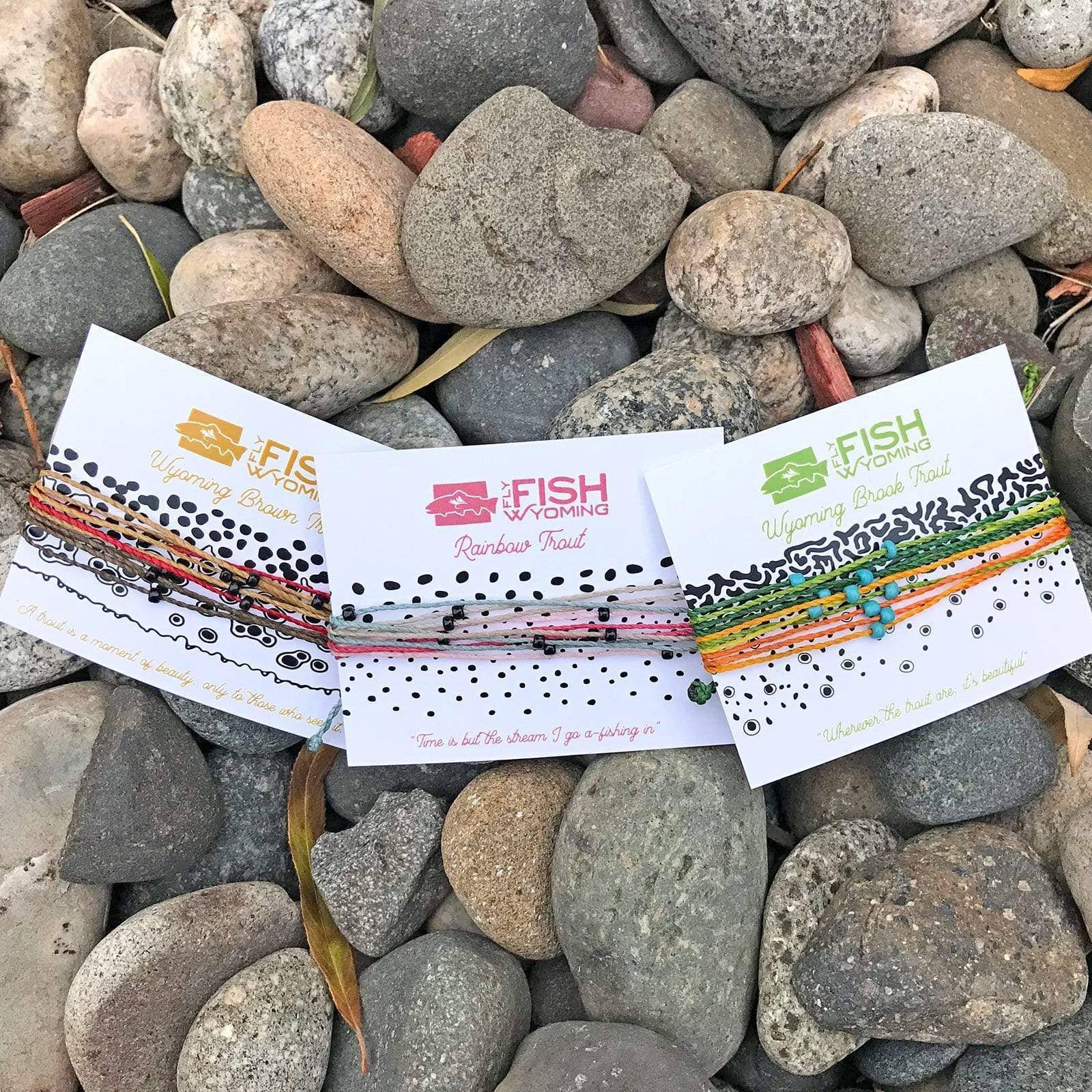 Fly Fish Wyoming - Wholesale Woven/Braided Bracelet - Wyoming Brook Trout Pattern Bracelet2