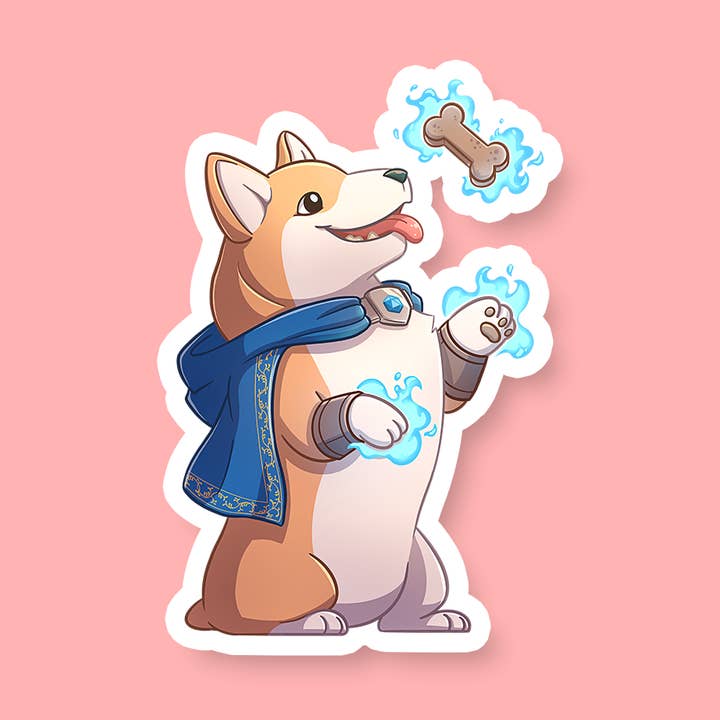 Sorcerer Class D&D Dog Sticker for wholesale by Riftgate
