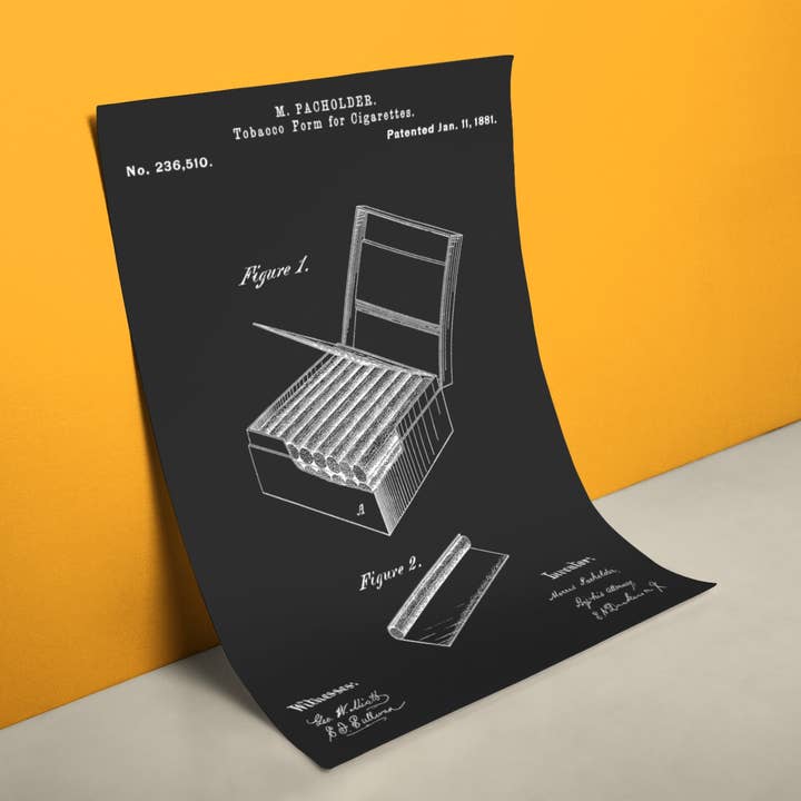 reetro - Venta al por mayor Pósteres - Dibujo de patente caja de cigarrillos