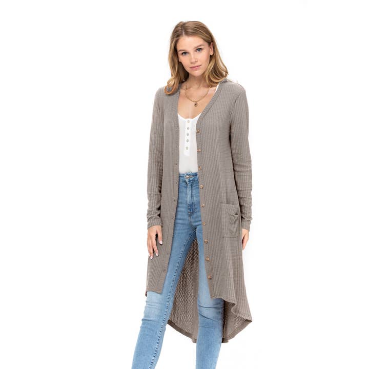 ROLYPOLY - Wholesale Cardigan - Women's - Long Sleeve Button Down Knit Cardigans with Pockets