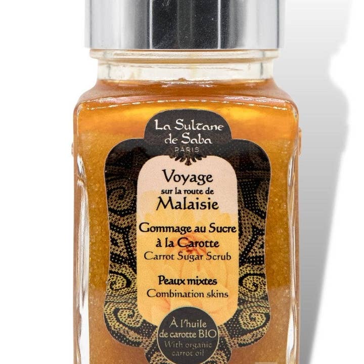 Sugar Scrub - Carrot - Jasmine and Tropical Flowers - Journey To the Route of Malaysia for wholesale by La Sultane de Saba Canada